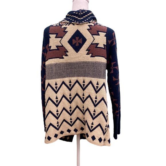 Anthropologie Srod Butterflies Sweater Womens S Aztec Cardigan Open Front Boho - Picture 3 of 12
